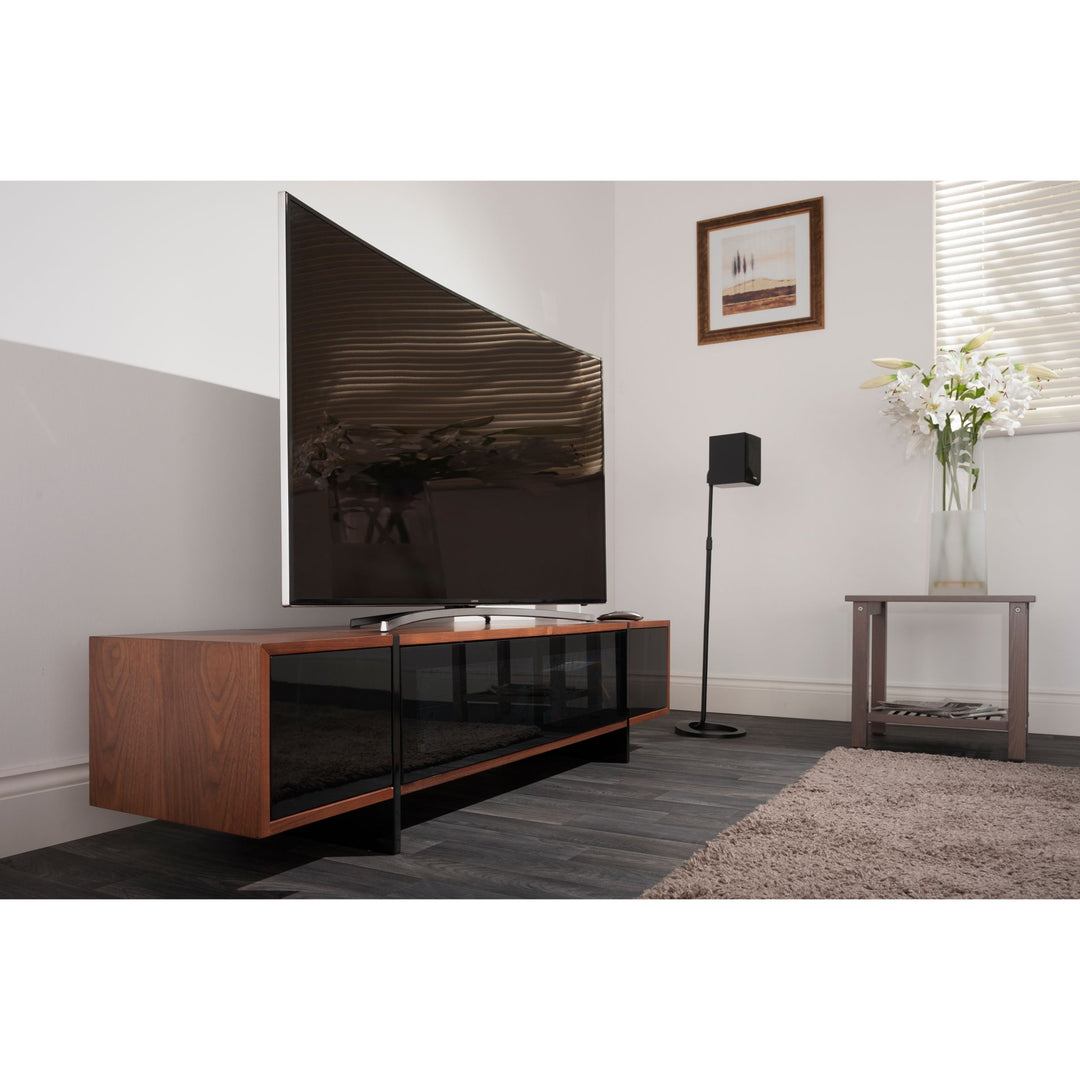 AVF Edge ED160 TV Stand for TVs up to 84", Walnut/Black