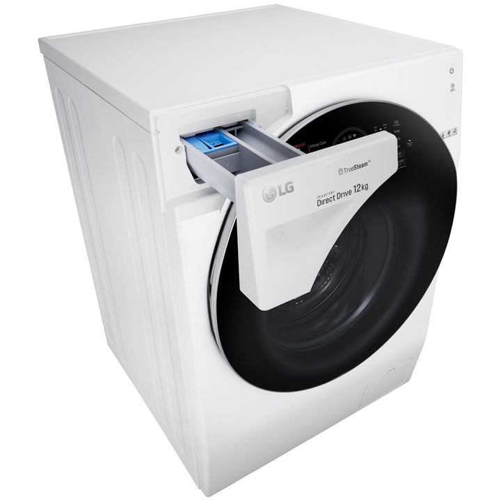LG FH4G1BCS2 Freestanding Washing Machine, 12kg Load, 1400rpm Spin, White