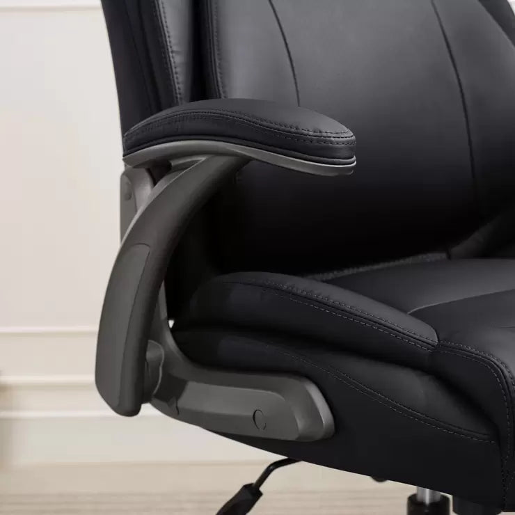 La-Z-Boy Air Lumbar Manager's Office Chair with Flip Up Arms, Black