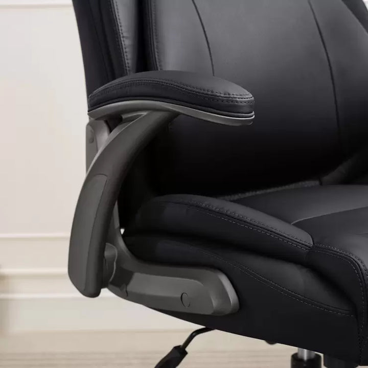 La-Z-Boy Air Lumbar Manager's Office Chair with Flip Up Arms, Black