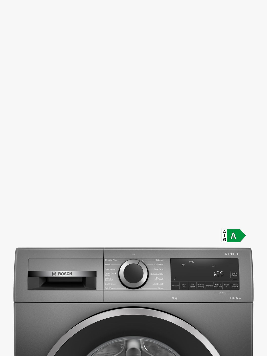 Bosch Series 6 WGG2449RGB Freestanding Washing Machine, 9kg Load, 1400rpm Spin, Graphite