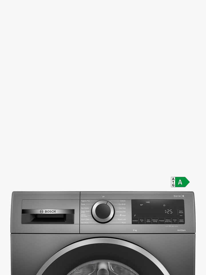 Bosch Series 6 WGG2449RGB Freestanding Washing Machine, 9kg Load, 1400rpm Spin, Graphite