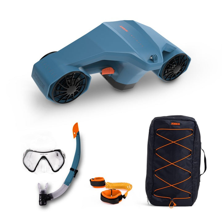Jobe Infinity Seascooter Pro Package – Powerful Underwater Scooter with Dual Battery, GoPro Mount & Snorkel Set – 30m Depth, 8.5 km/h Speed