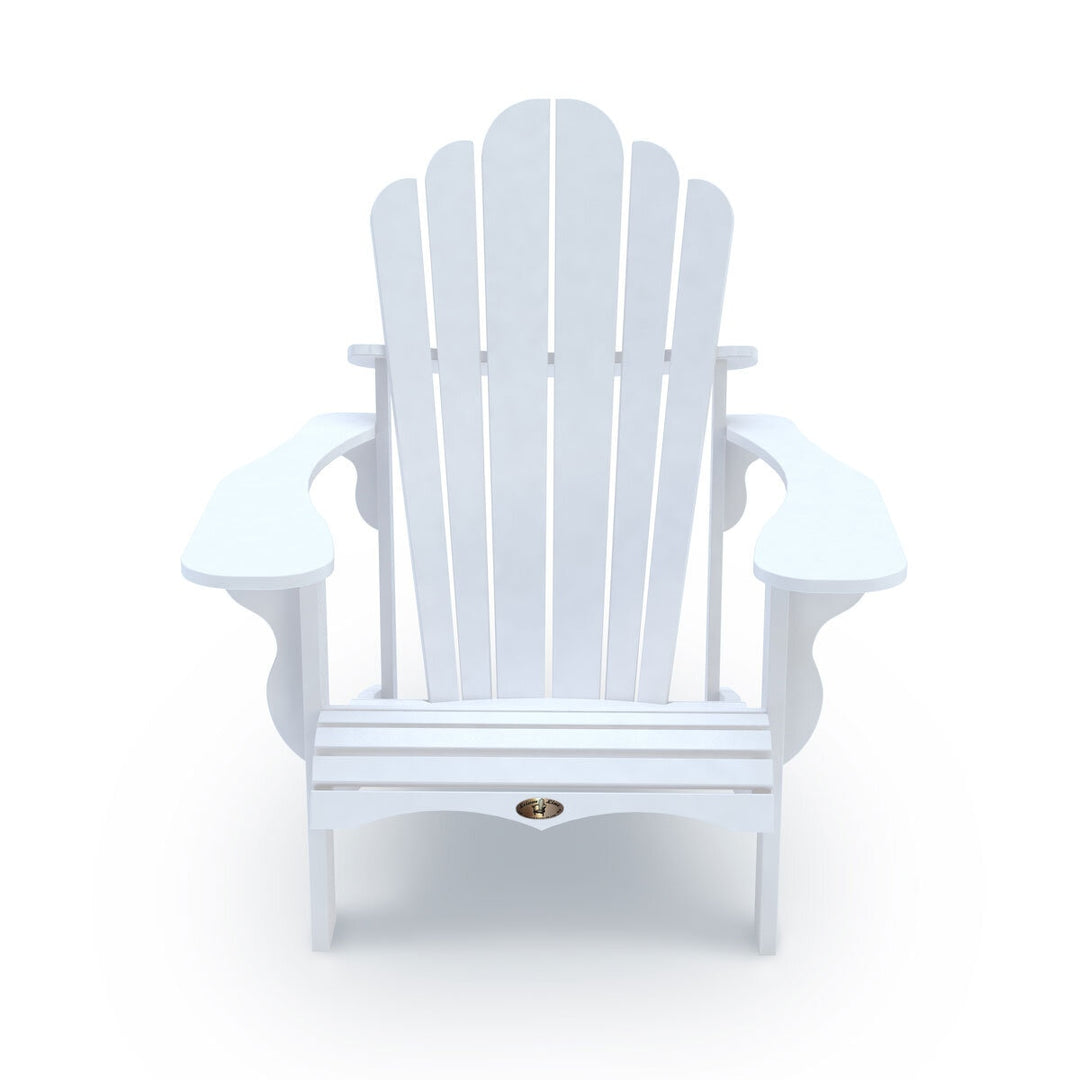 Leisure Line Adirondack Faux Wood Garden Chair in White