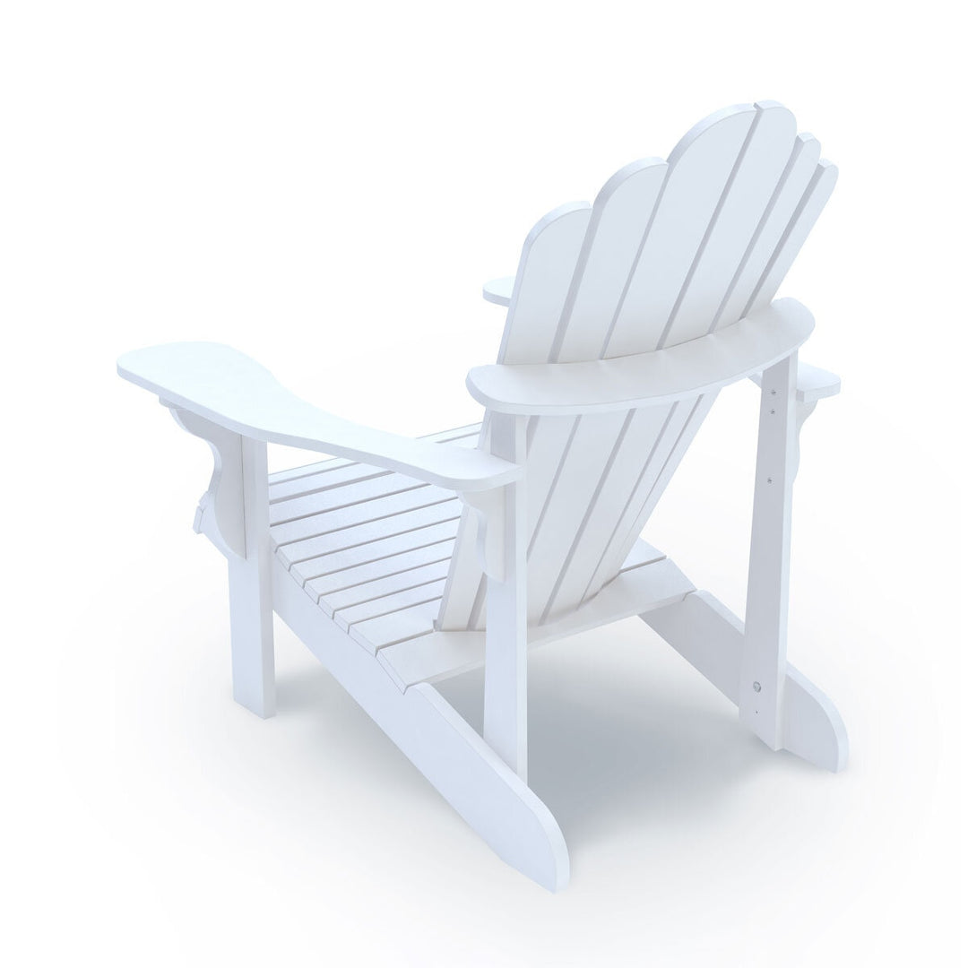Leisure Line Adirondack Faux Wood Garden Chair in White
