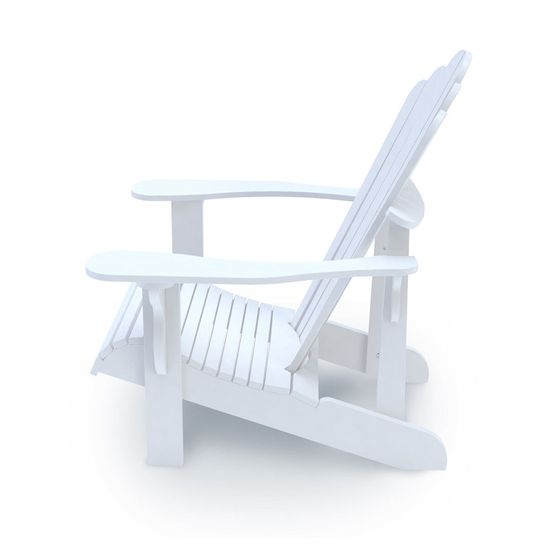 Leisure Line Adirondack Faux Wood Garden Chair in White