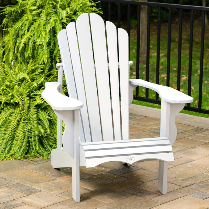 Leisure Line Adirondack Faux Wood Garden Chair in White