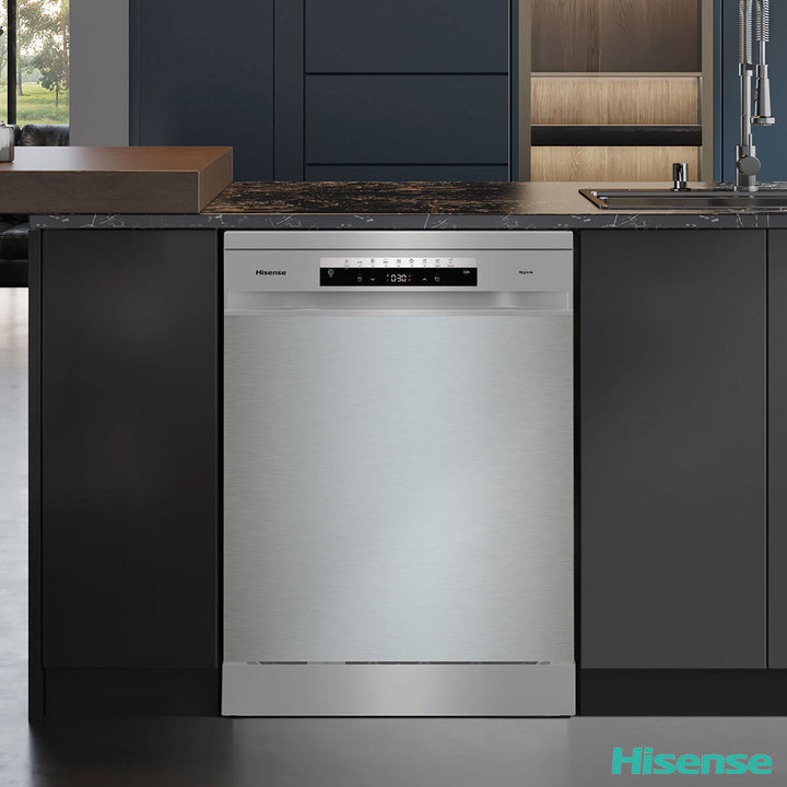 Hisense HS693C60XADUK Freestanding Dishwasher, C Rated in Stainless Steel