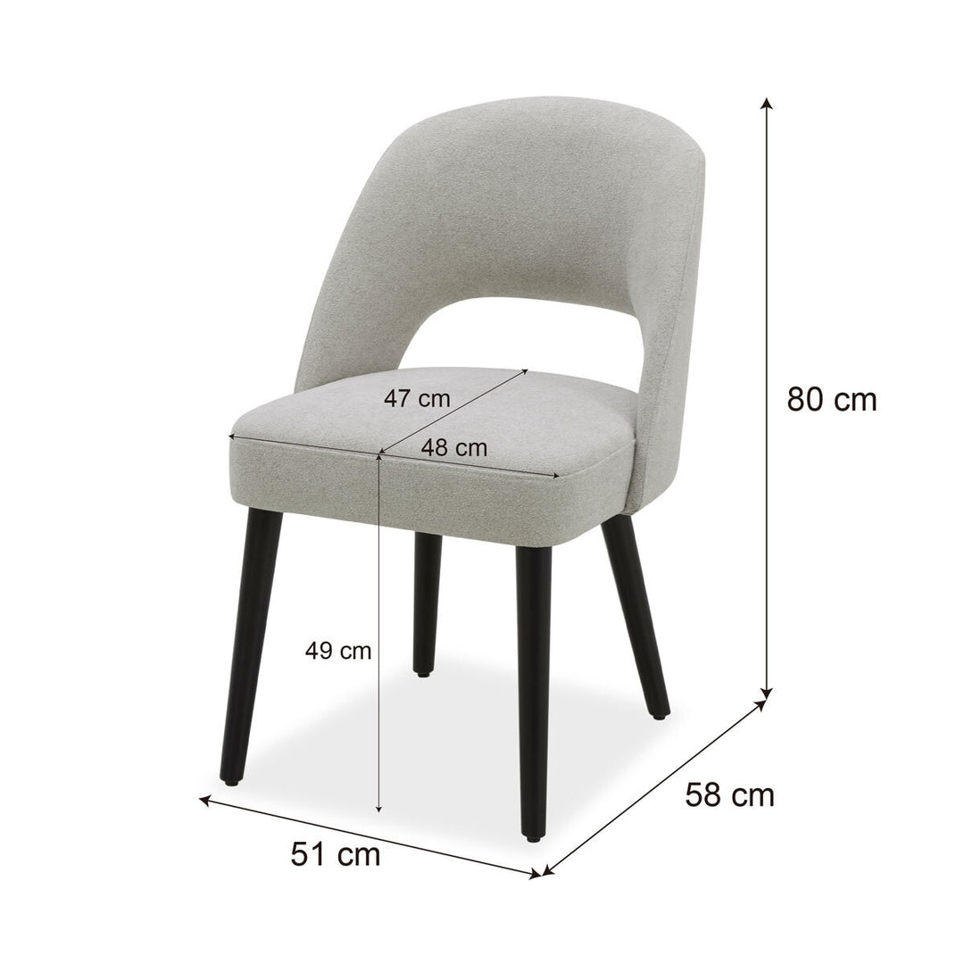 Gilman Creek Kobe Beige Fabric Dining Chairs, 2 Pack