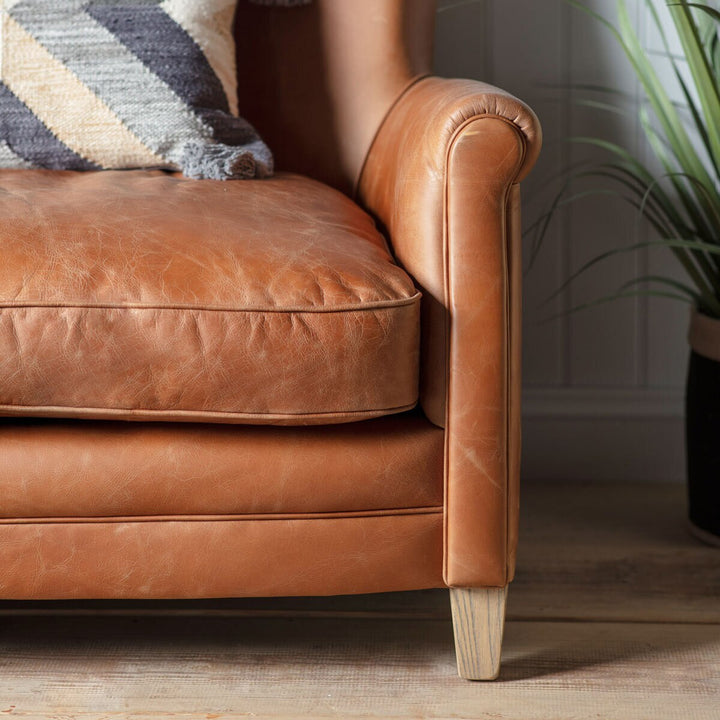 Gallery Mr. Paddington Vintage Brown Leather 2 Seater Sofa