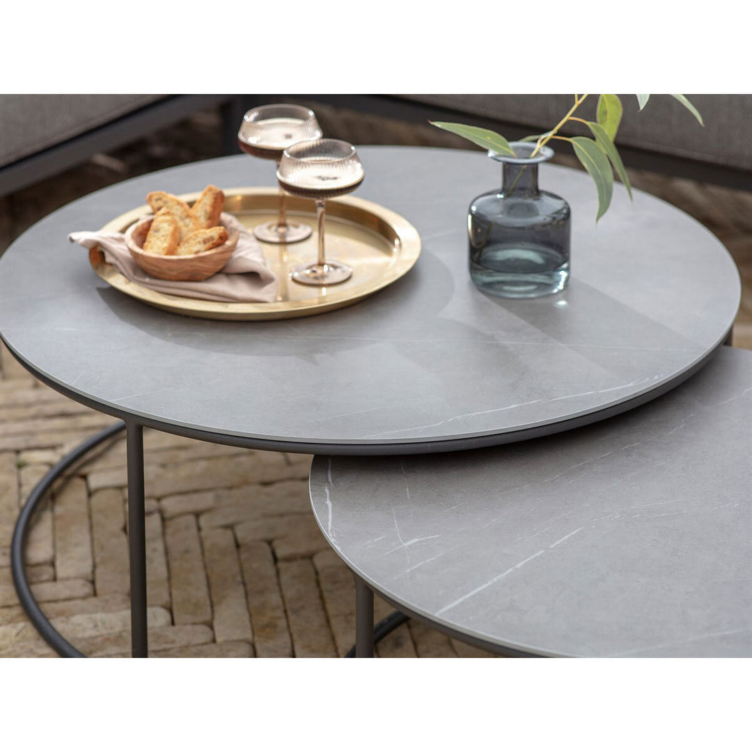Bramblecrest Brisbane Modular Corner Sofa Patio Set with Duo Nested Coffee Table