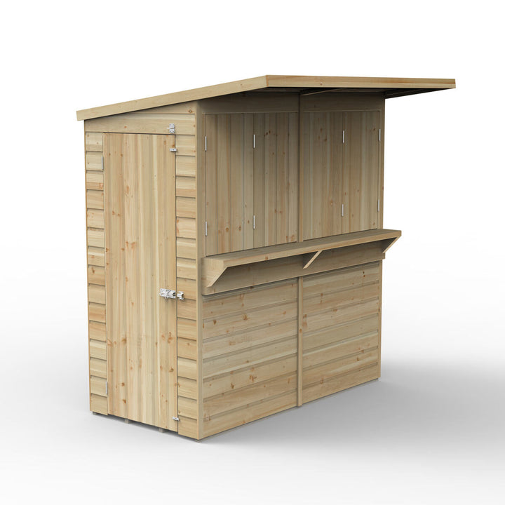 Forest Garden 6ft x 3ft (1.8 x 0.9m) Wooden Garden Bar Entertainment Shed