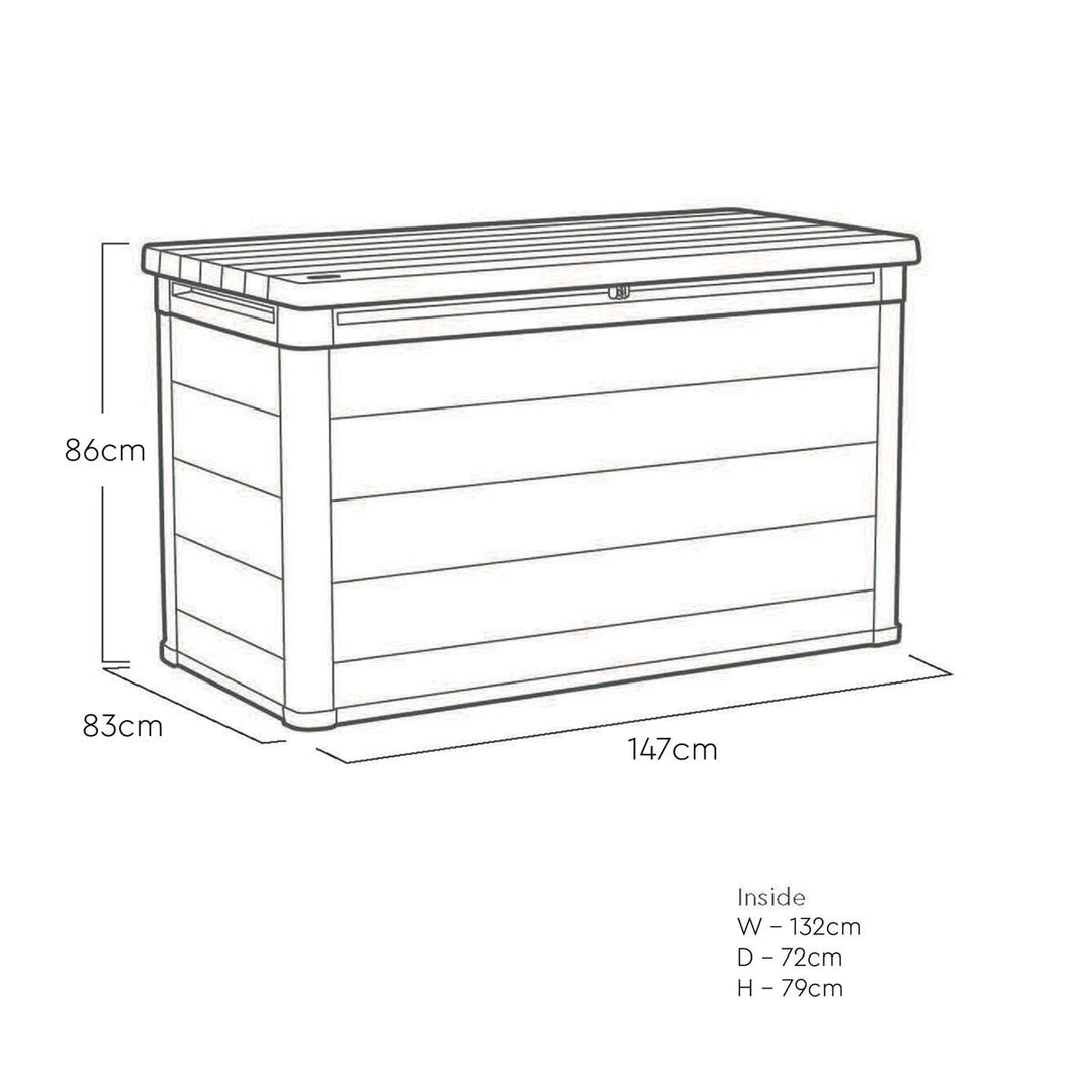 Keter Ashwood Signature 870 Litre (230 Gallon) Outdoor Storage Deck Box