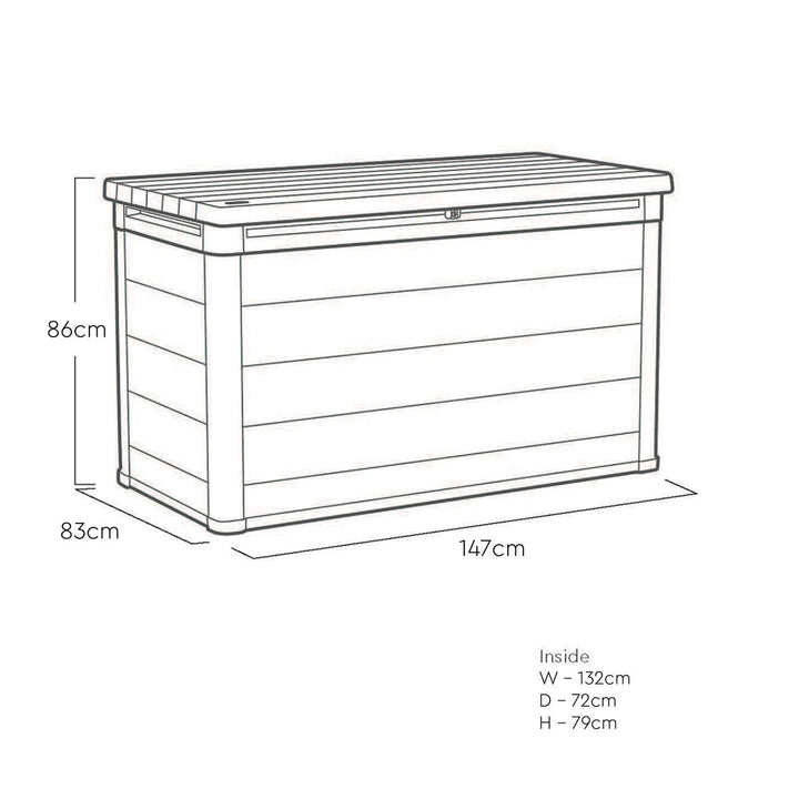 Keter Ashwood Signature 870 Litre (230 Gallon) Outdoor Storage Deck Box