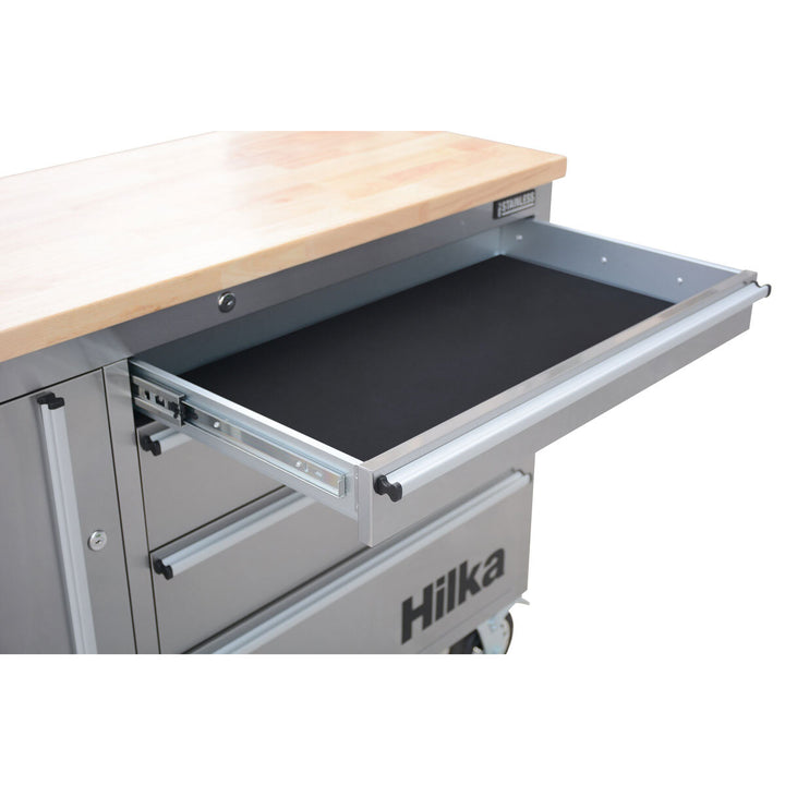 Hilka 48" 4 Drawer Stainless Steel Tool Cabinet