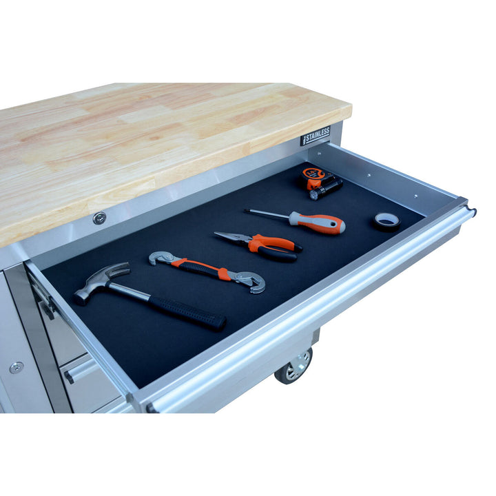 Hilka 48" 4 Drawer Stainless Steel Tool Cabinet