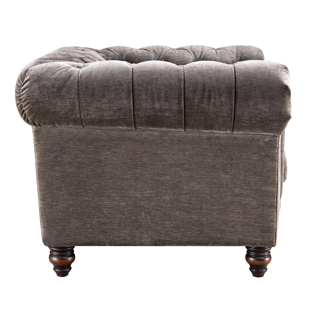 Allington Grey Fabric Chesterfield Armchair