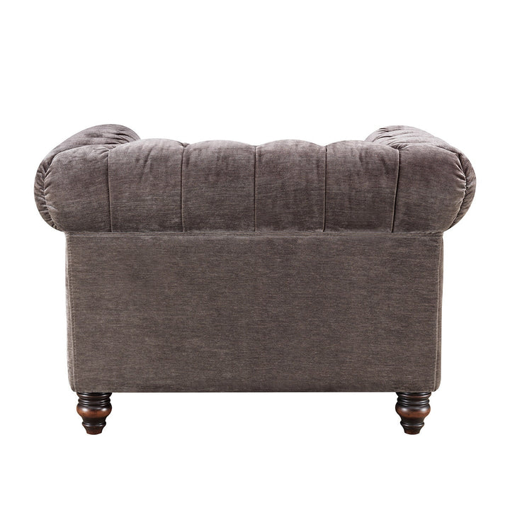 Allington Grey Fabric Chesterfield Armchair