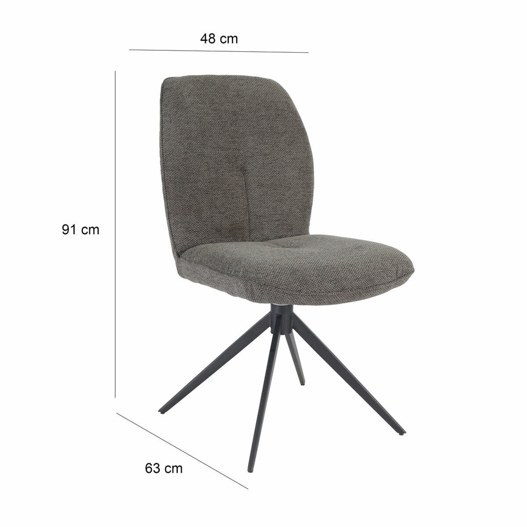 Indus Valley Cavella Round Ceramic Extending Dining Table + 4 Grey Chairs