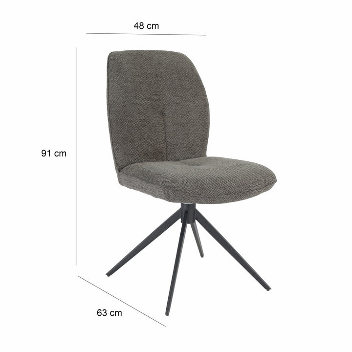 Indus Valley Cavella Round Ceramic Extending Dining Table + 4 Grey Chairs