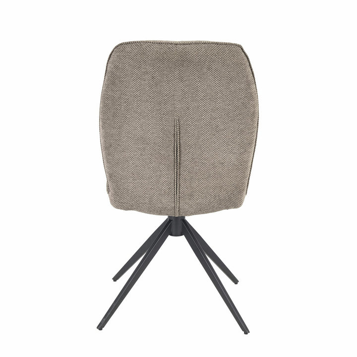 Indus Valley Cavella Round Ceramic Extending Dining Table + 4 Beige Chairs