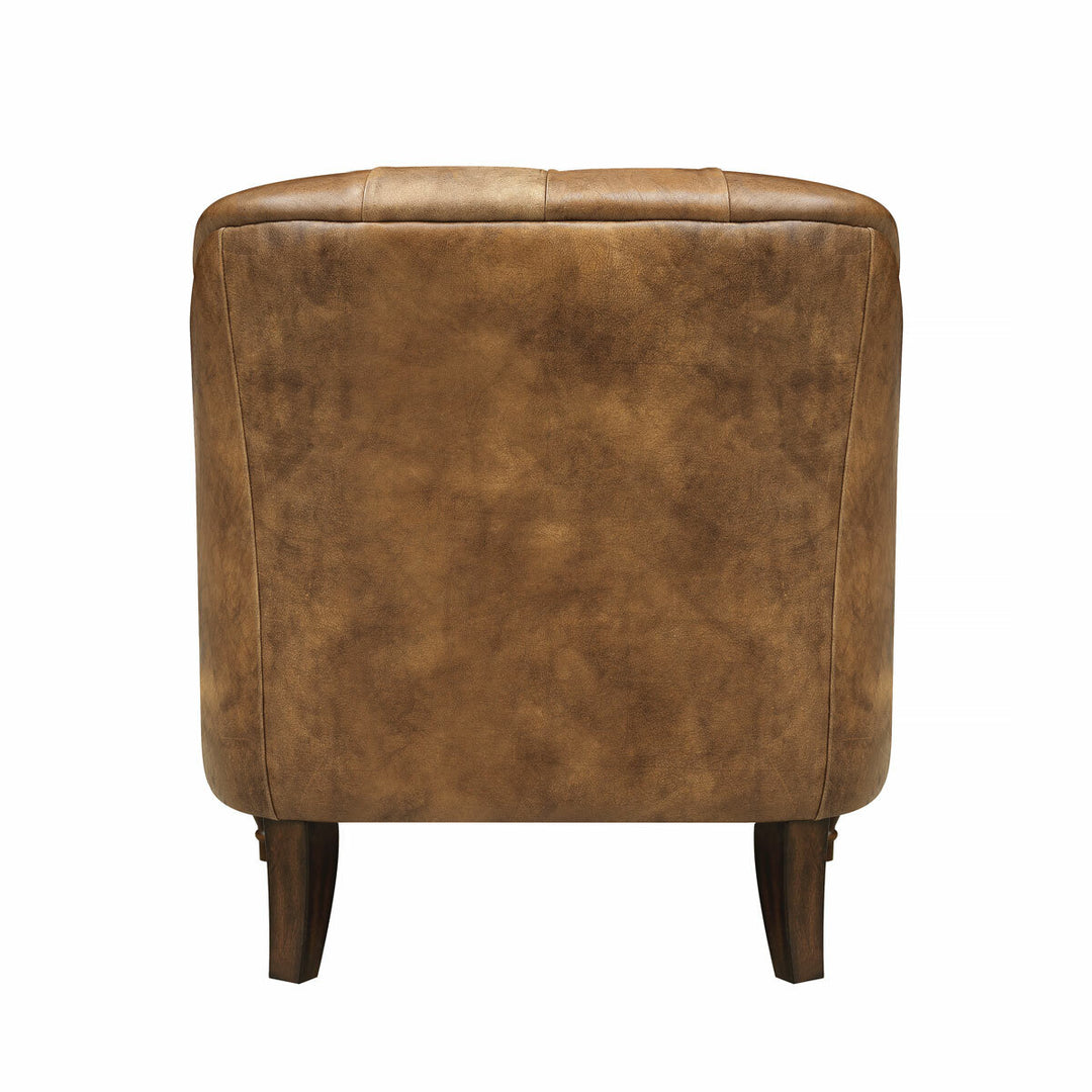Harrington Brown Leather Armchair