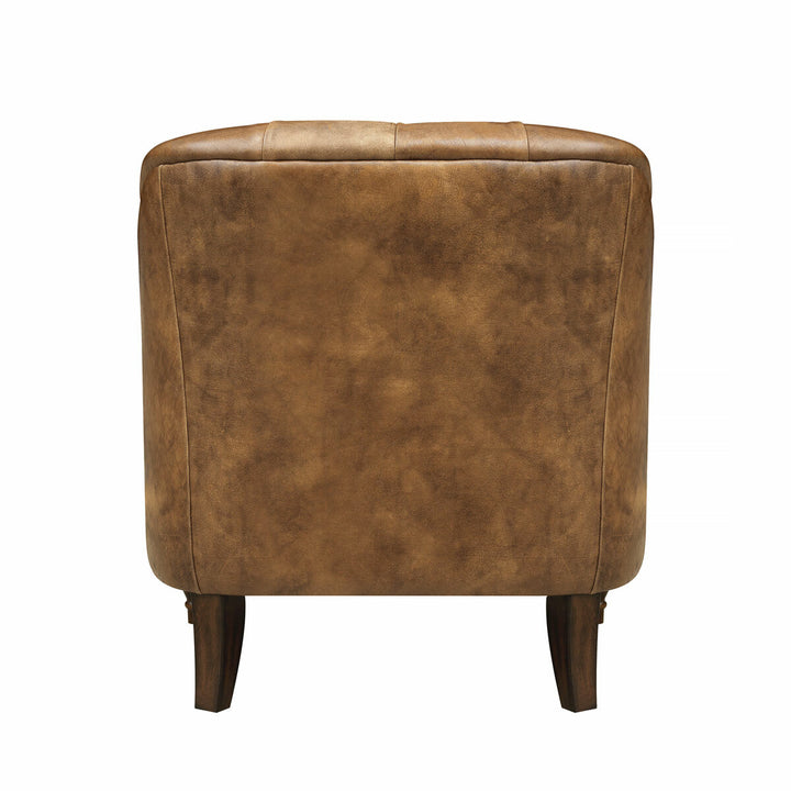 Harrington Brown Leather Armchair