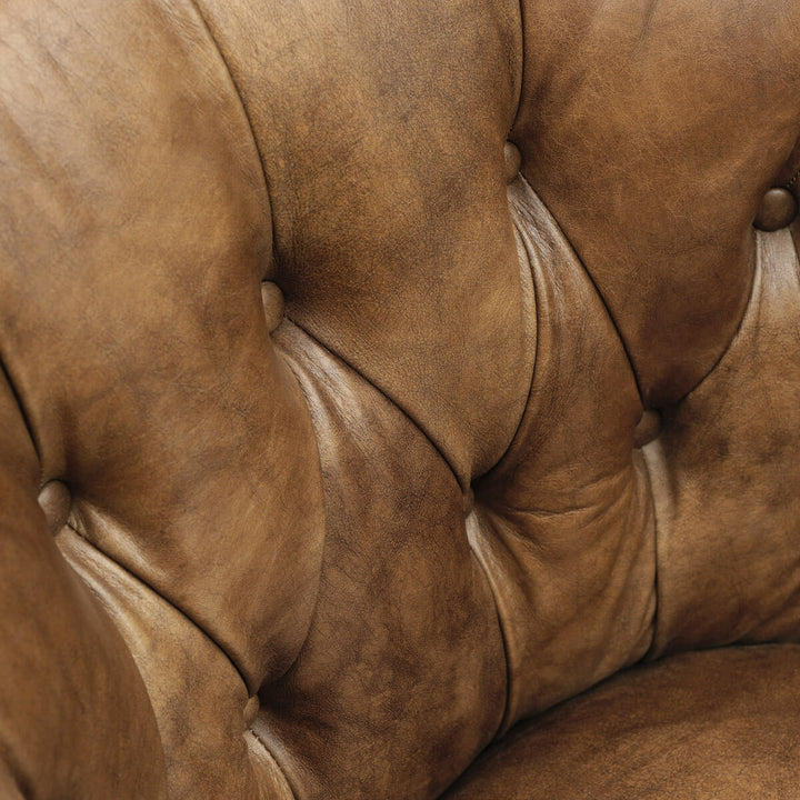 Harrington Brown Leather Armchair