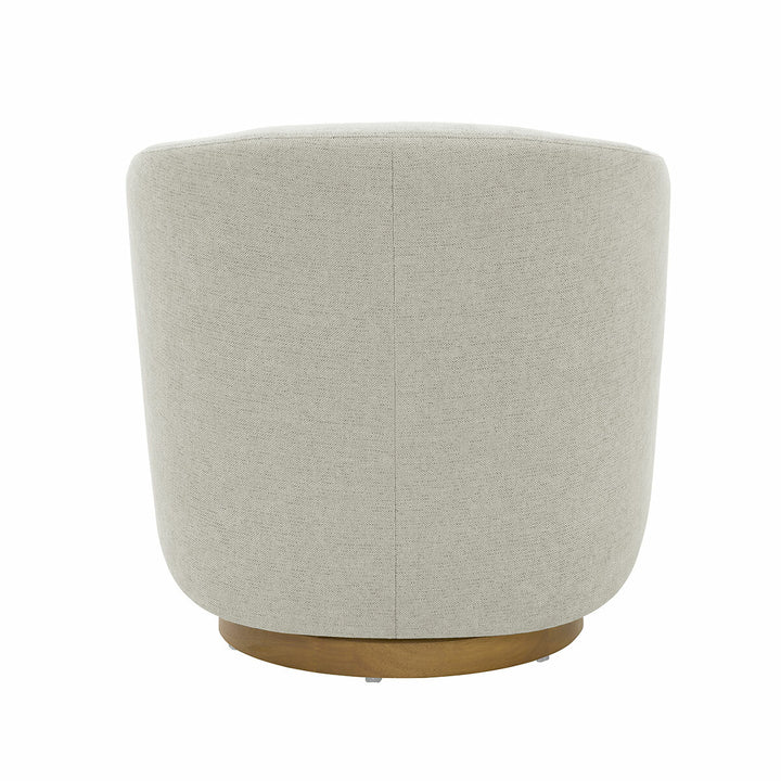Henredon Murphy Light Grey Fabric Swivel Chair