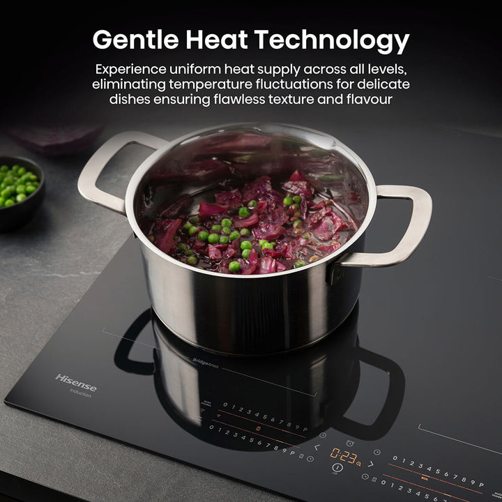Hisense Hi6 HI6442BSCWF 60cm Induction Hob with Area Flex, in Black