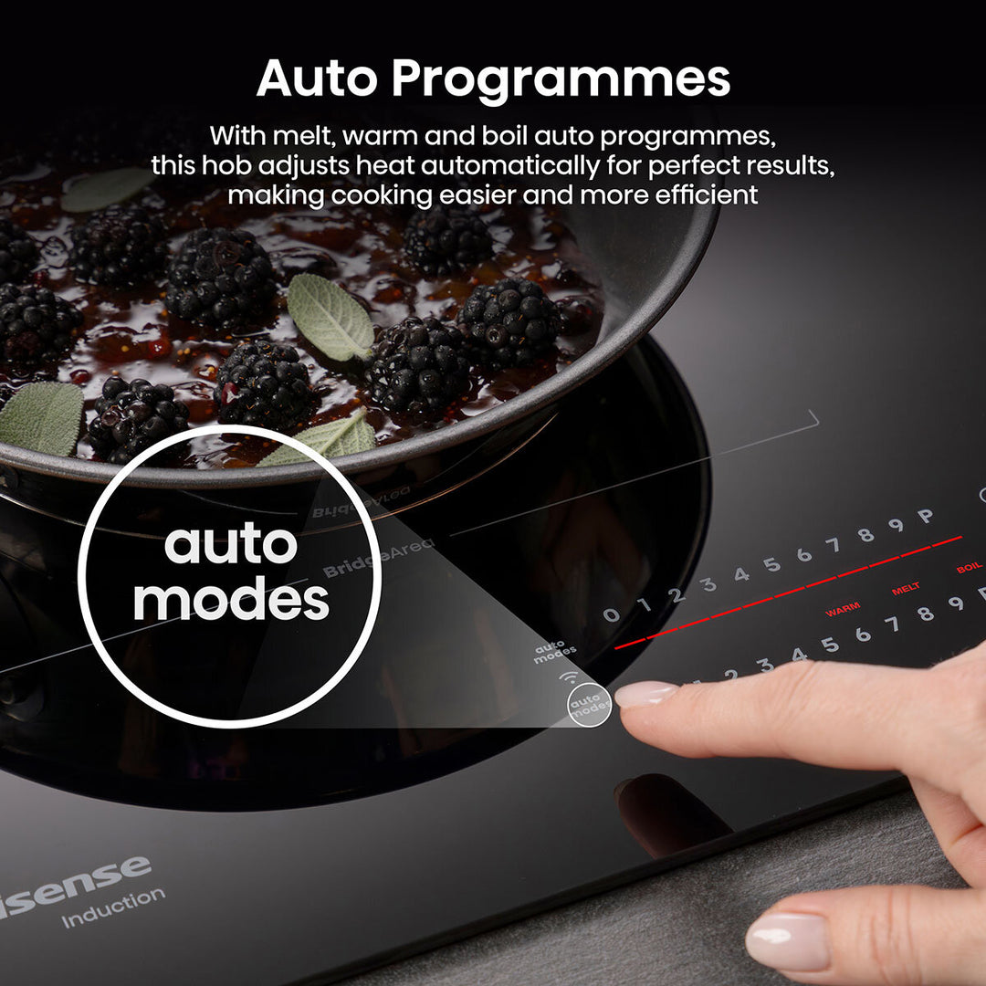 Hisense Hi6 HI6442BSCWF 60cm Induction Hob with Area Flex, in Black