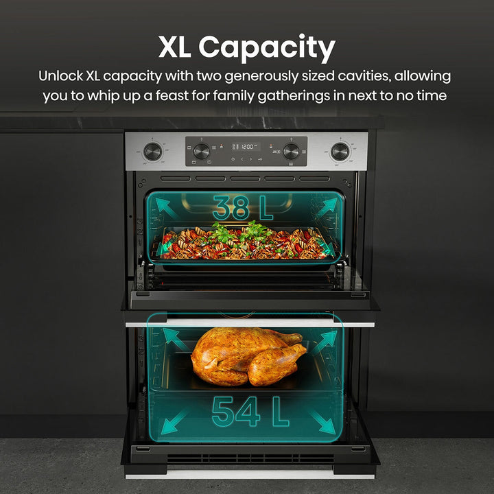 Hisense Hi6 BUD714221CX Electric Built-Under Double Oven, A Rated in Stainless Steel