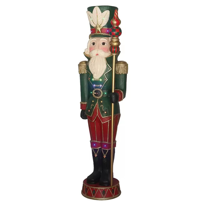 6ft (1.8m) Pre-lit Grand Nutcracker with 25 Colour LED and Music