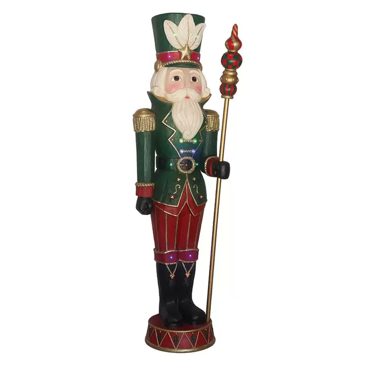 6ft (1.8m) Pre-lit Grand Nutcracker with 25 Colour LED and Music