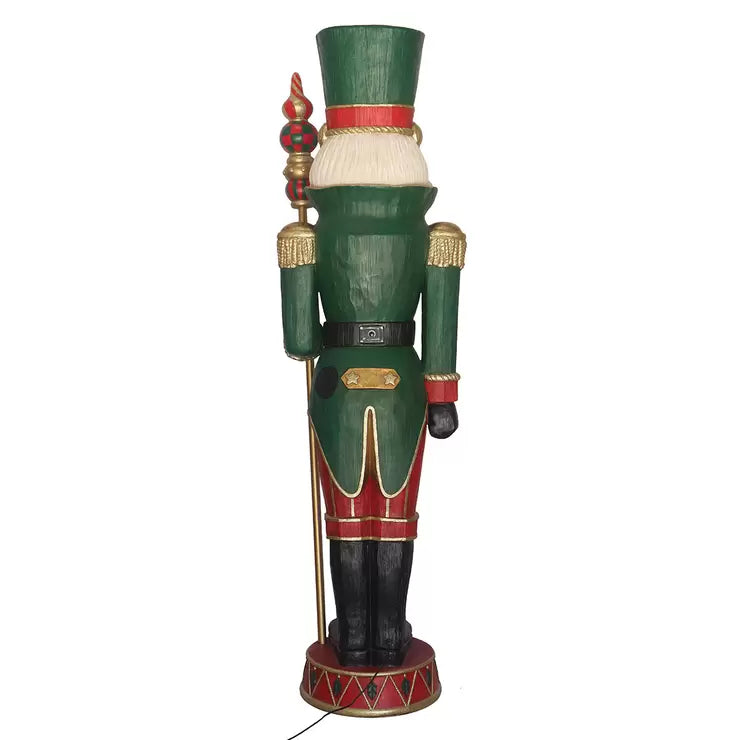 6ft (1.8m) Pre-lit Grand Nutcracker with 25 Colour LED and Music