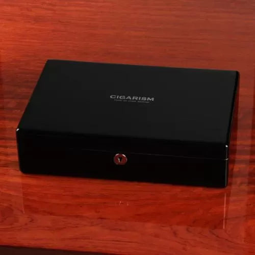 TieDex UK Cigarism Piano Finish Cedar Lined Humidor - Black - 30 Cigar Capacity - End of Line