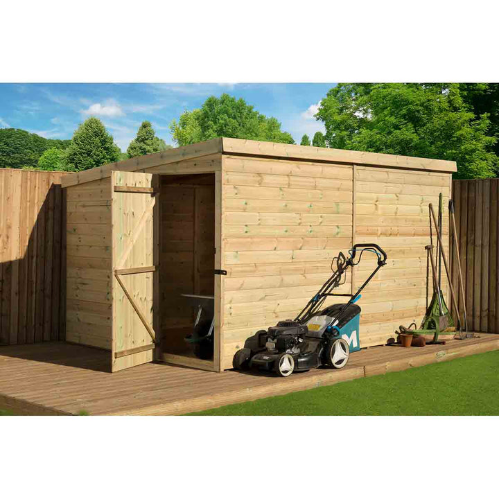 Empire 2000 Pent 14x7ft Wooden Garden Shed Door Le Side Panel