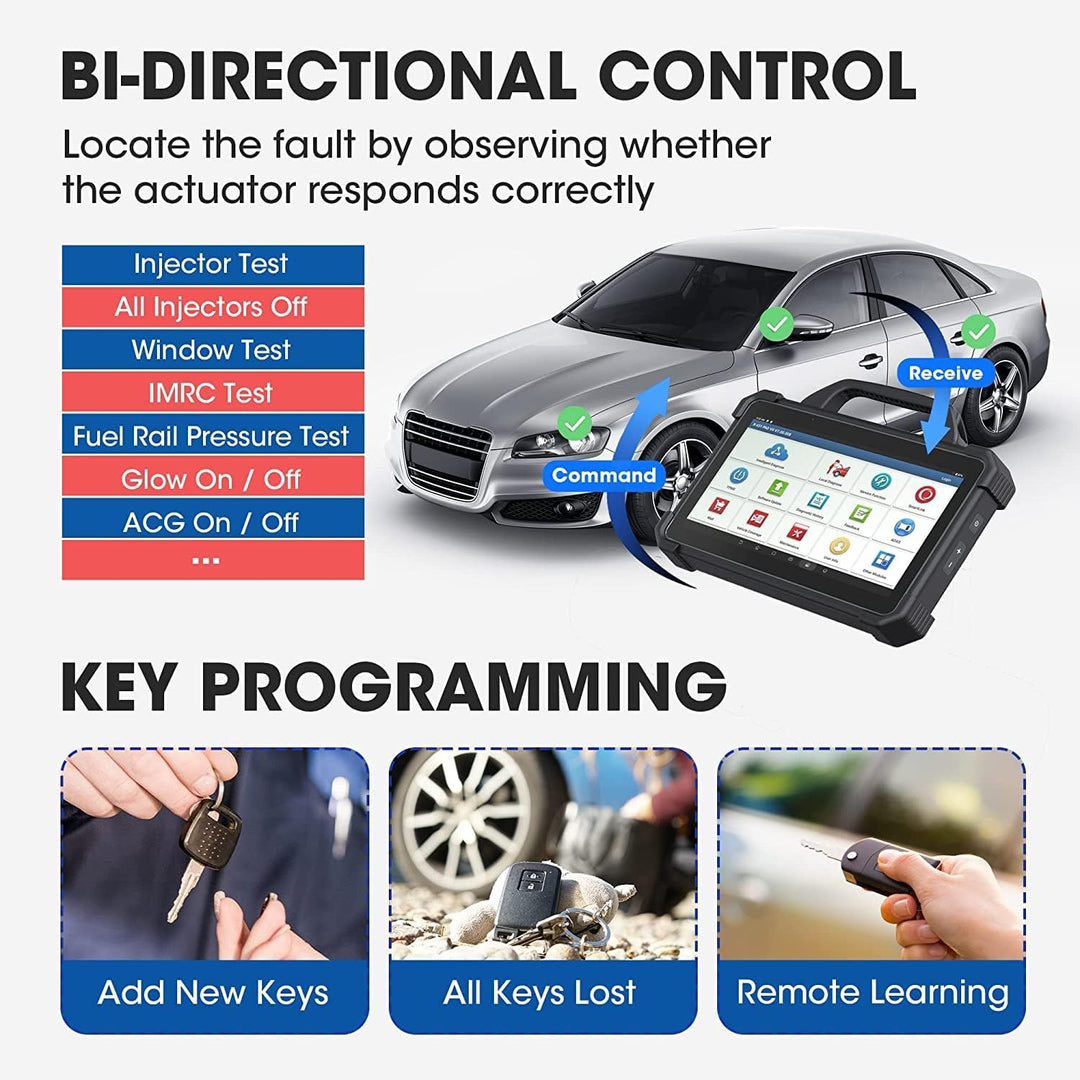 LAUNCH X431 PAD VII, 2023 J2534 Reprogramming Tool, ECU Online Coding, Topology Map Intelligent Diagnostic Scanner, 2 Years Free Update, Upgraded of X431 PAD3/ V+, 50+ Services, Bi-Directional Control