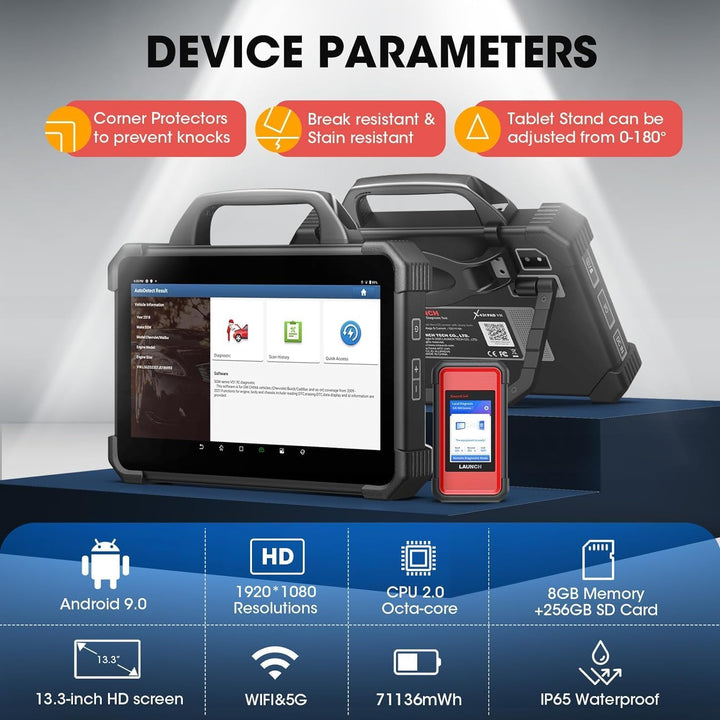 LAUNCH X431 PAD VII, 2023 J2534 Reprogramming Tool, ECU Online Coding, Topology Map Intelligent Diagnostic Scanner, 2 Years Free Update, Upgraded of X431 PAD3/ V+, 50+ Services, Bi-Directional Control