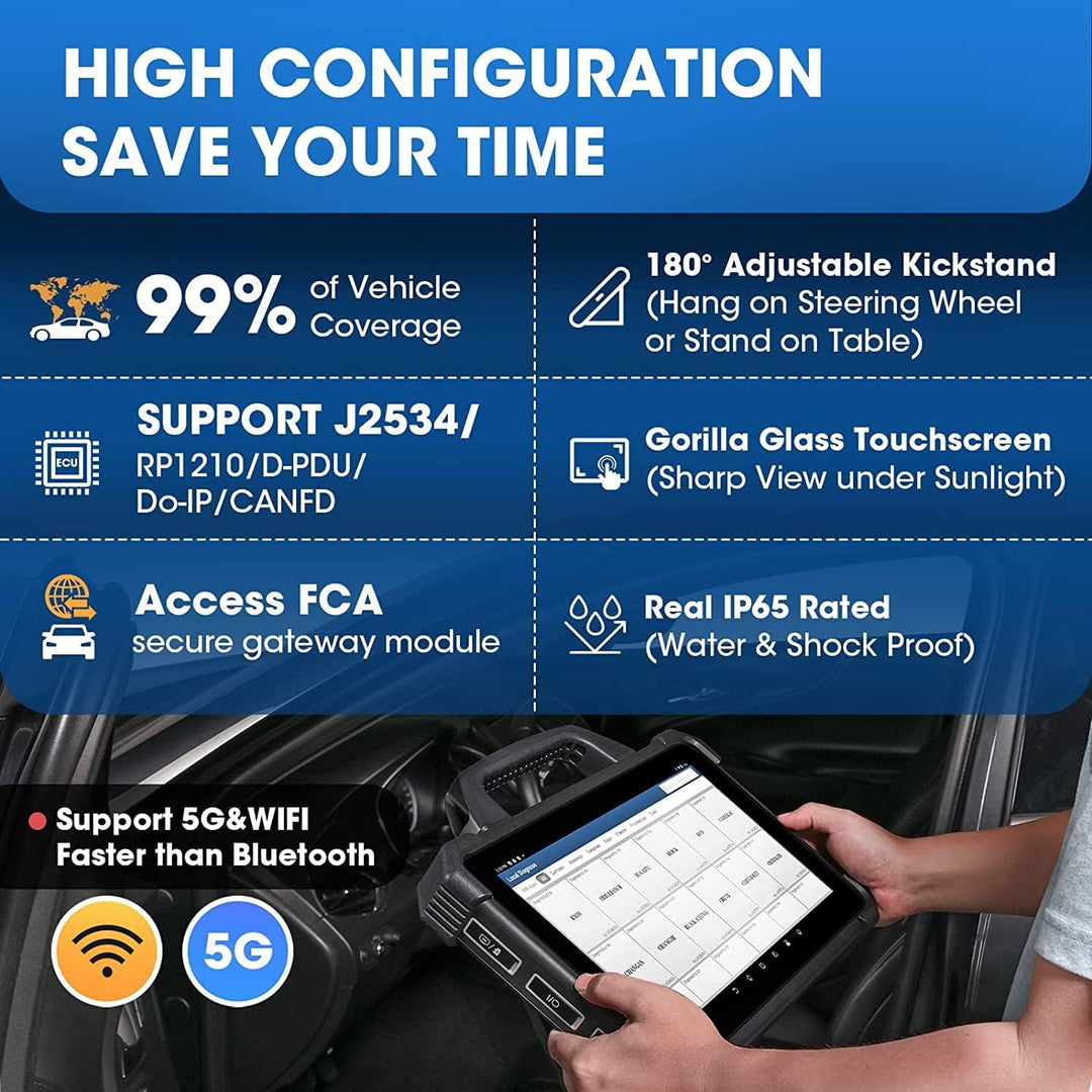 LAUNCH X431 PAD VII, 2023 J2534 Reprogramming Tool, ECU Online Coding, Topology Map Intelligent Diagnostic Scanner, 2 Years Free Update, Upgraded of X431 PAD3/ V+, 50+ Services, Bi-Directional Control