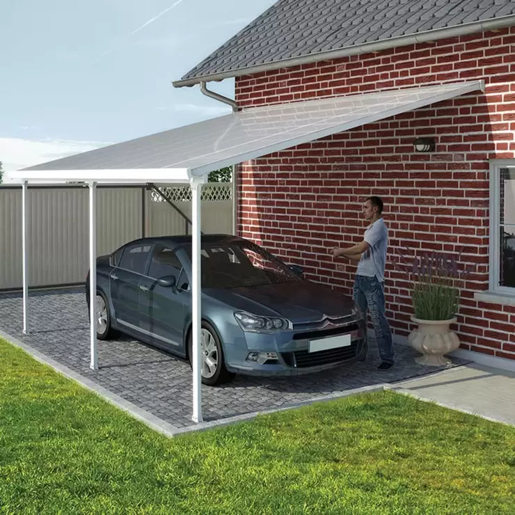 Palram Canopia Feria 3 Veranda Patio Cover in White, 3 x 4.25m