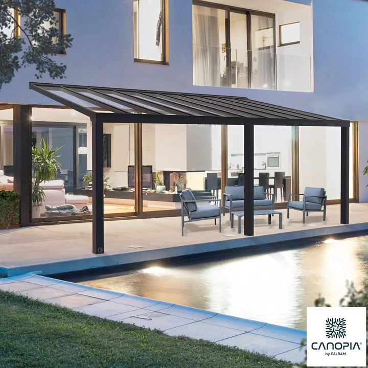 Palram Canopia Stockholm 11ft 2" x 26ft 4" (3.4 X 8.1m) Aluminium Patio Cover