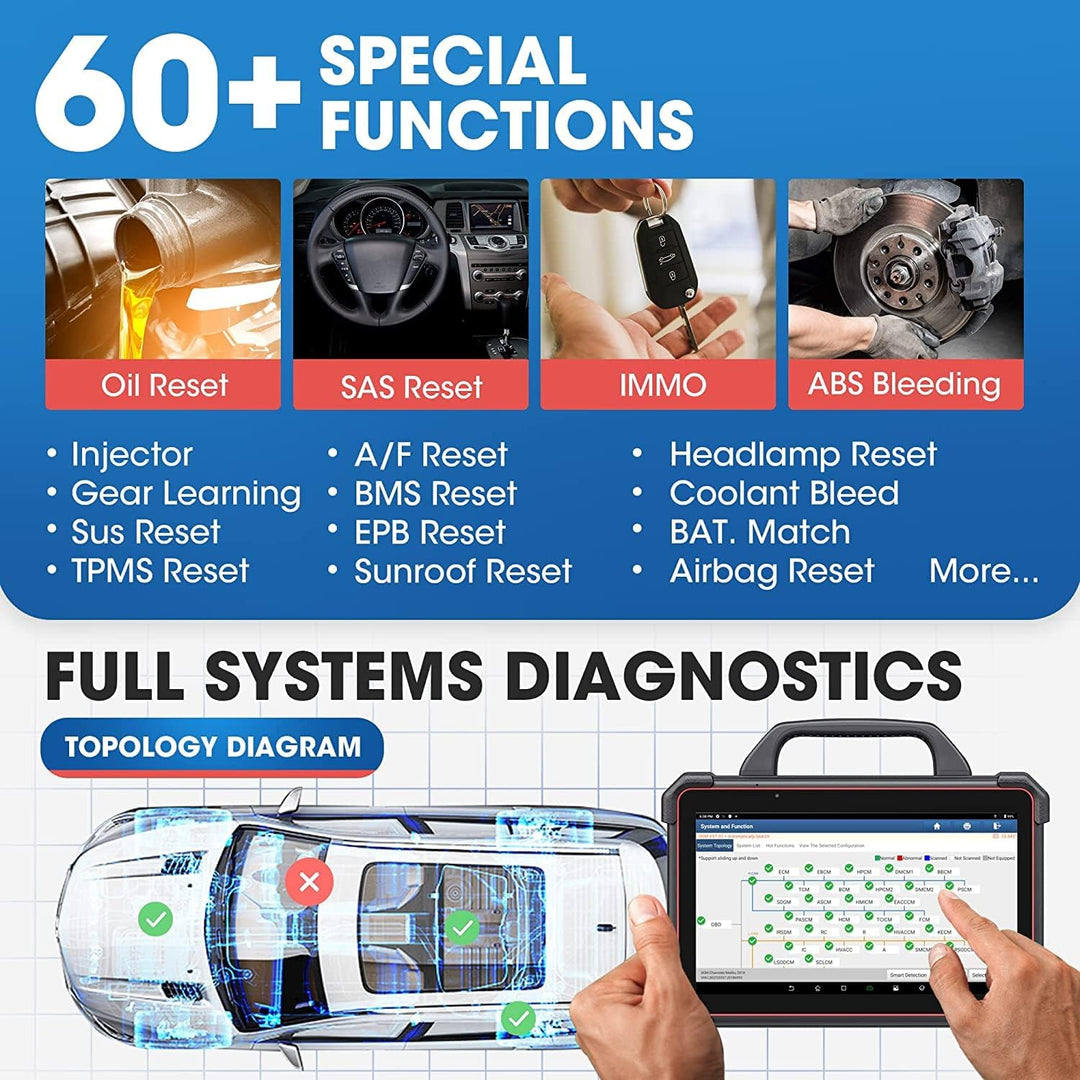 LAUNCH X431 PAD VII, 2023 J2534 Reprogramming Tool, ECU Online Coding, Topology Map Intelligent Diagnostic Scanner, 2 Years Free Update, Upgraded of X431 PAD3/ V+, 50+ Services, Bi-Directional Control