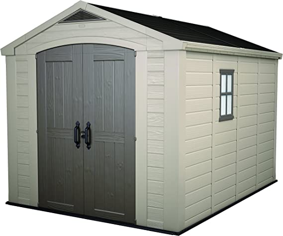 Keter Factor Shed 8x11ft Storage Shed- Brown