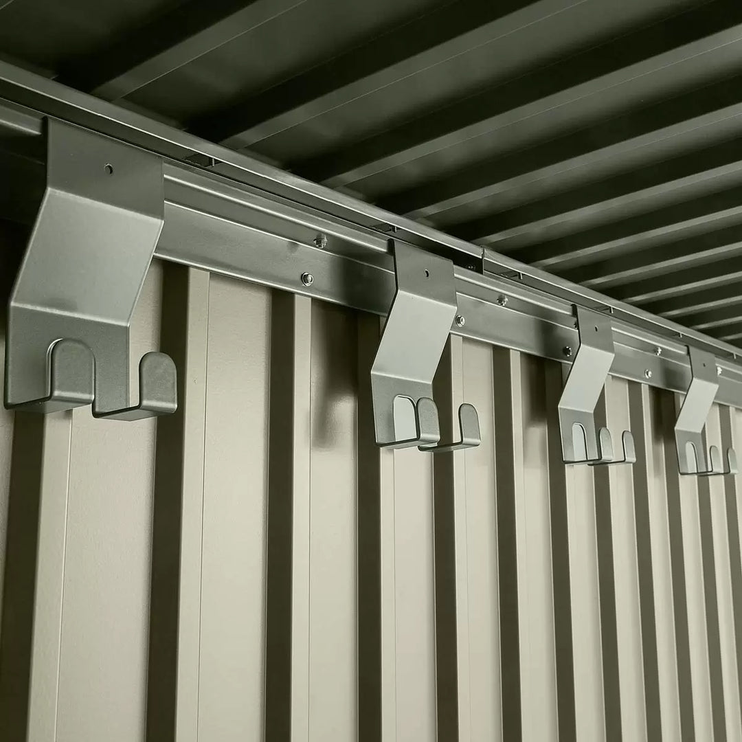 Stainless Steel Garden Shed 10ft x 8ft (3m x 2.4m) Large Two Door Steel Shed in 2 Colours