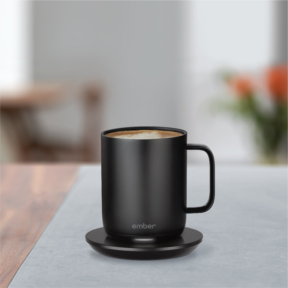 Ember Mug² New Temperature Control Smart Mug 2, 414 ml, Black, 80 min. Battery Life – App Controlled Heated Coffee Mug – Improved Design