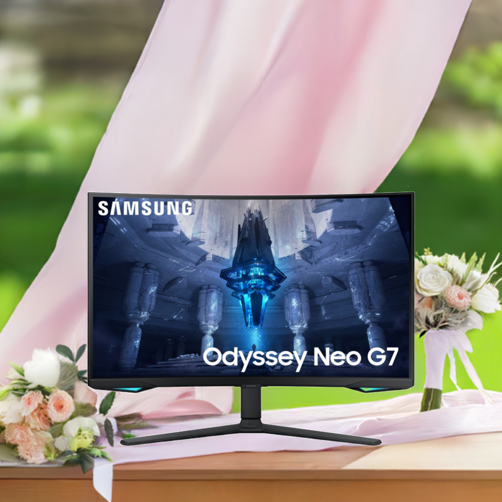 'Samsung Odyssey Neo G7 32" Curved Gaming Monitor 4K UHD, Quantum HDR 2000, 165Hz, 1ms, FreeSync Pro'