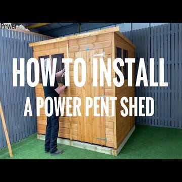 Power Pent 18' x 6' Double Door Security Shed