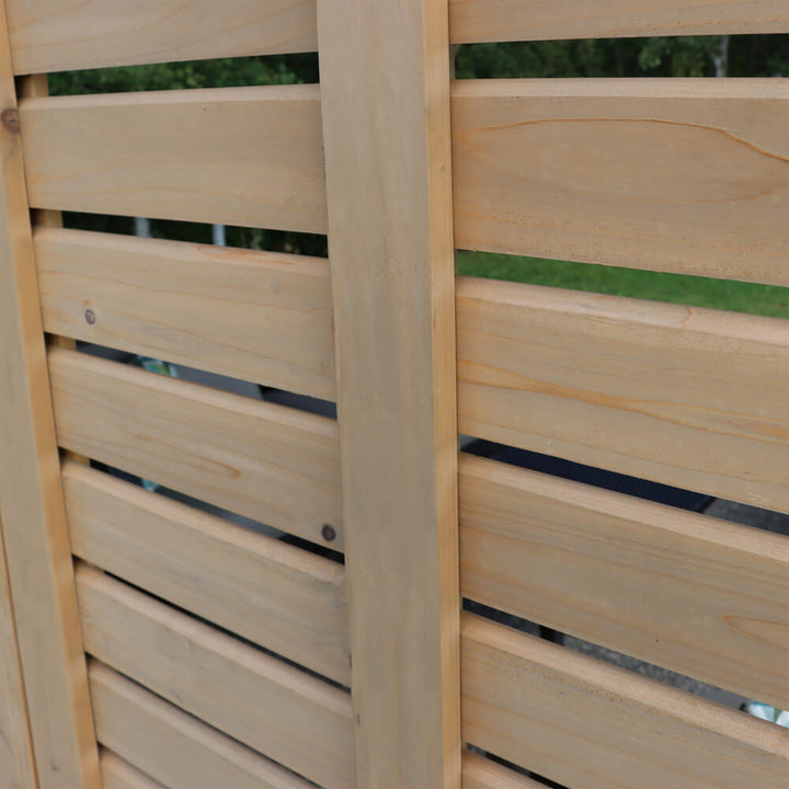Yardistry Meridian Gazebo Privacy Wall 12ft (3.7m) with Natural Stain One Side 12ft Privacy Wall