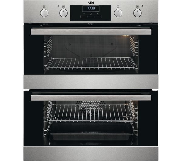 TieDex UK AEG SurroundCook DUB331110M Electric Built-under Double Oven - Stainless Steel